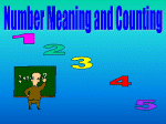 Number Meaning and Counting